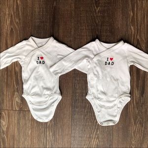 H&M “I heart dad” Matching Twin Set
